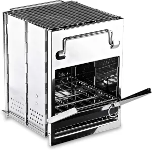 Zento Camping Wood Stove Portable Folding Camp Stove, Stainless Steel, Foldable Grill Survival, Easy to Carry, Small Portable (Aluminum Small)