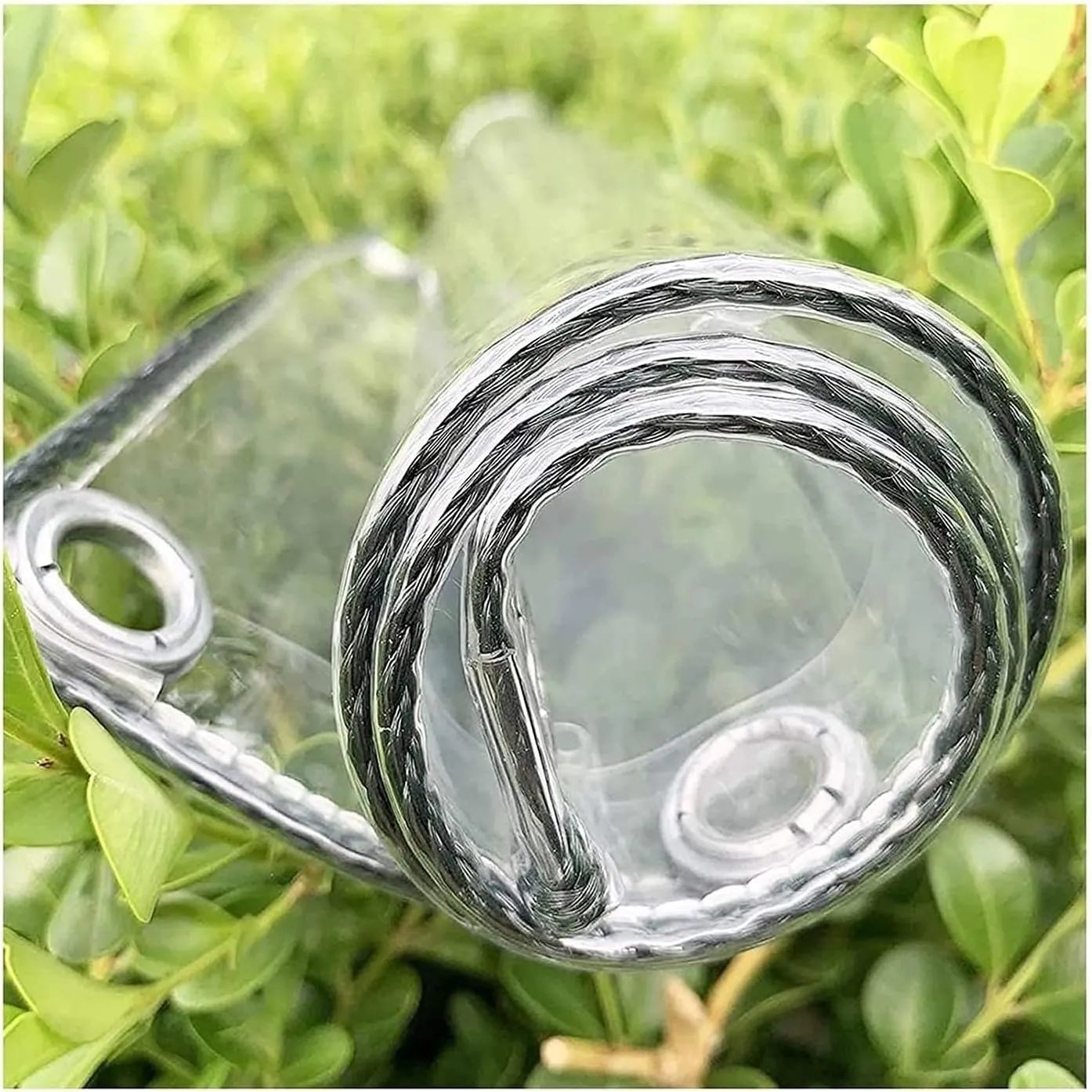 ZHANGQINGXIU PVC Heavy Duty Tarpaulin, Outside Waterproof Tarpaulin Curtain for Gazebo Garden Camping Weatherproof Barrier (400 G/M²), 24 Sizes (Color : Clear, Size : 1.2x2m)