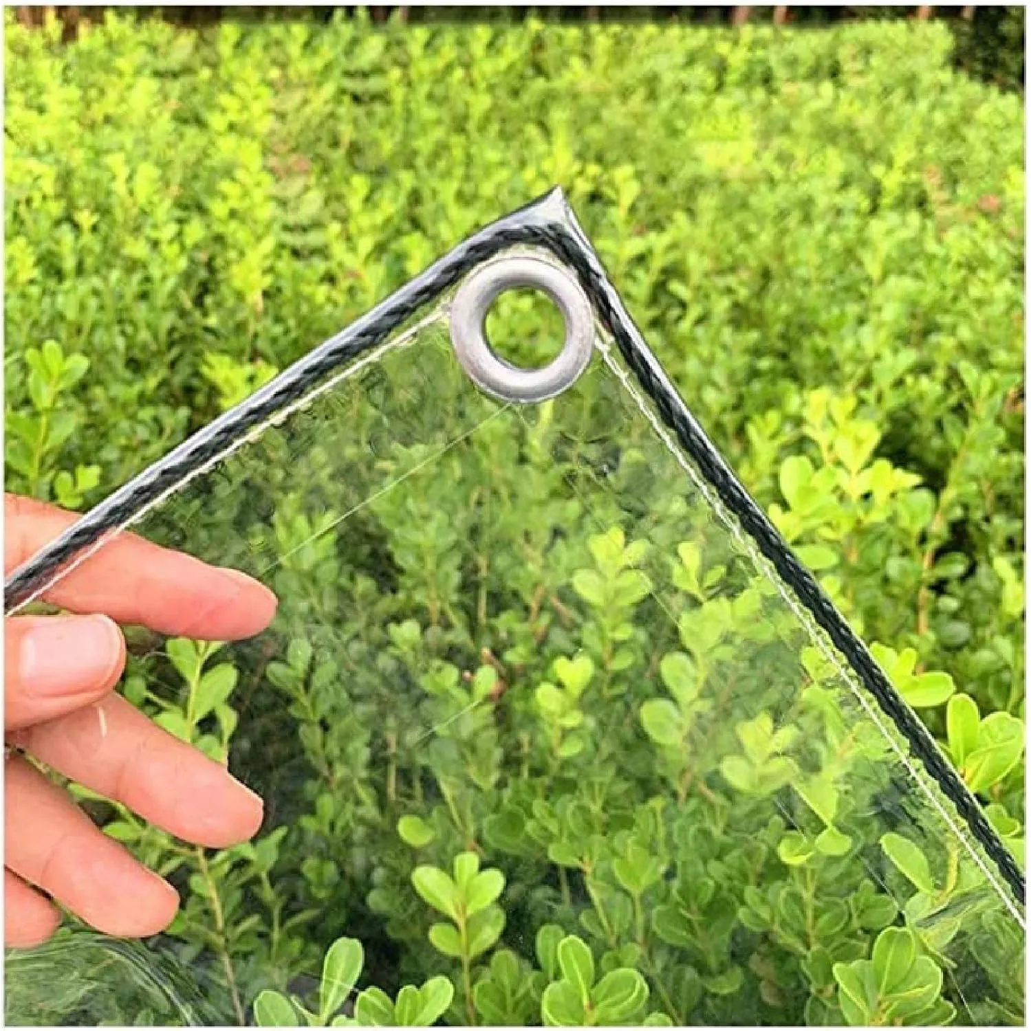 ZHANGQINGXIU PVC Heavy Duty Tarpaulin, Outside Waterproof Tarpaulin Curtain for Gazebo Garden Camping Weatherproof Barrier (400 G/M²), 24 Sizes (Color : Clear, Size : 1.2x2m)