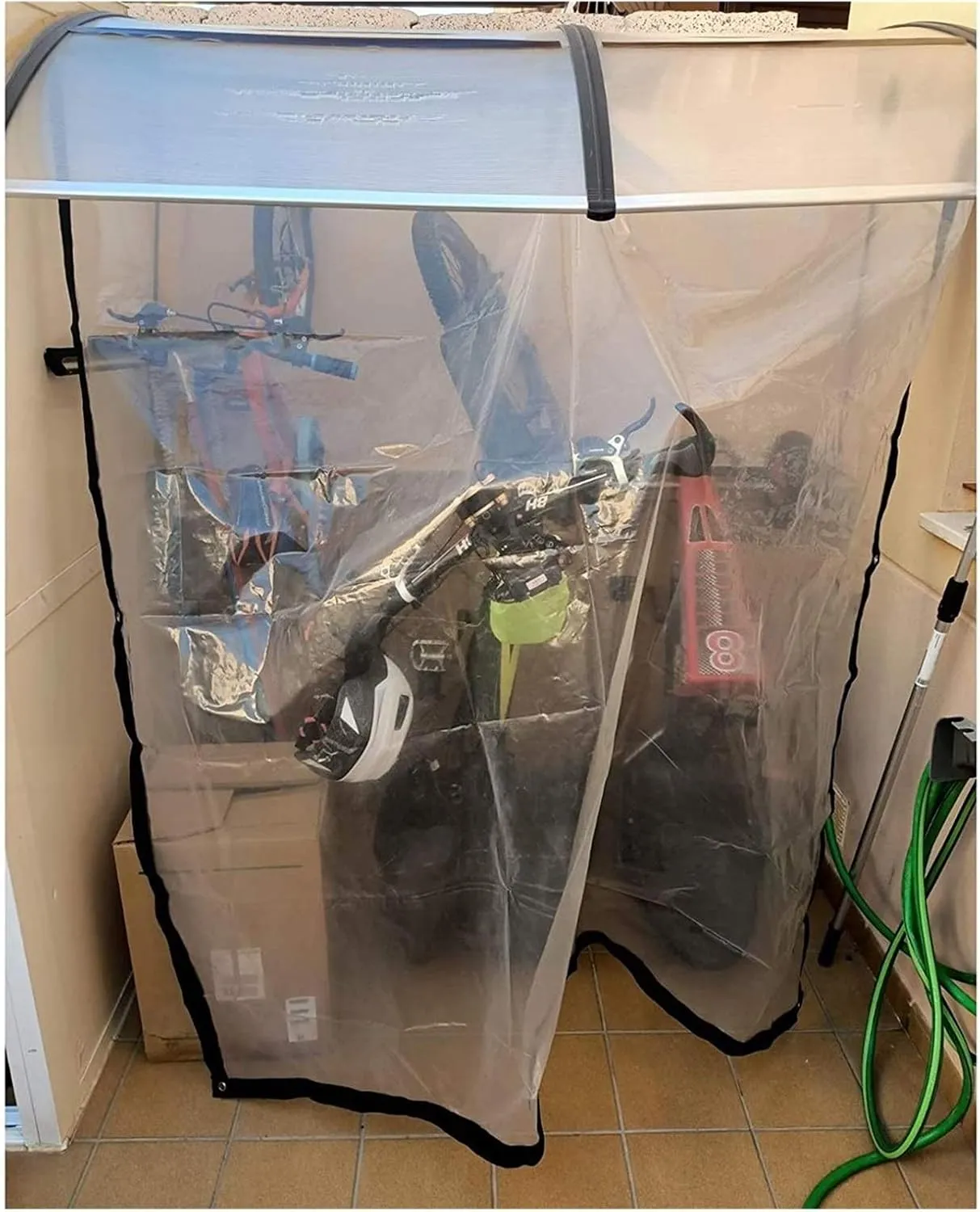 ZHANGQINGXIU Waterproof Tarpaulin, 0.16mm Thick Plastic Waterproof Film with Rustproof Grommet and Nylon Rope for Trailers, Cars, Ships, Bikes (Color : Clear, Size : 3x6m)