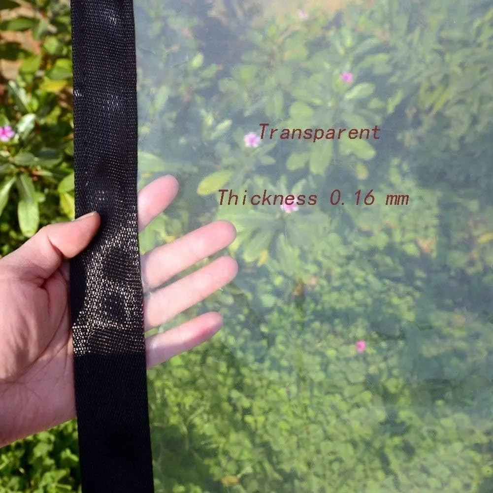 ZHANGQINGXIU Waterproof Tarpaulin, 0.16mm Thick Plastic Waterproof Film with Rustproof Grommet and Nylon Rope for Trailers, Cars, Ships, Bikes (Color : Clear, Size : 3x6m)