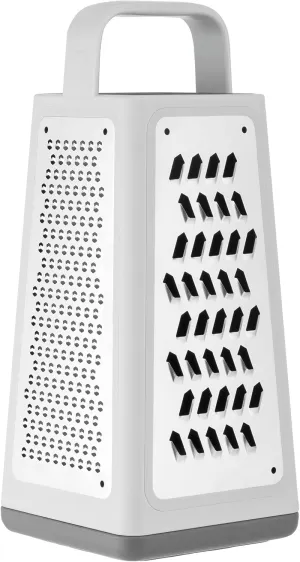 ZWILLING Z-Cut Tower Multifunctional Box Grater, Faster Grating Technology, Cheese Grater, Zester, Garlic grater, Slicer, Rasp Grater and more Gray